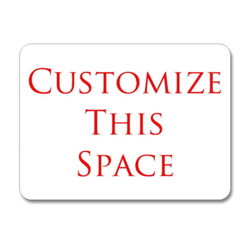 Custom 36x26mm Rectangular Blank Gloss Label - Add Your Text (100)