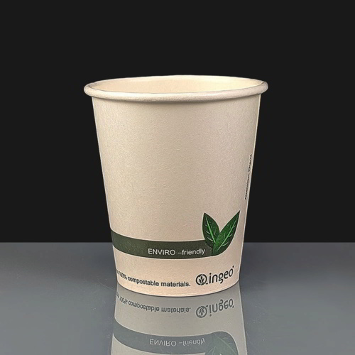 8oz INGEO Compostable Paper Coffee Cup