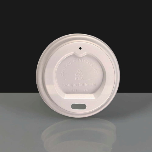 Ingeo White Compostable Lid 4oz Paper Coffee Cups