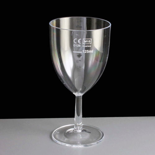 Reusable Plastic Wine Glasses CE 125ml Line