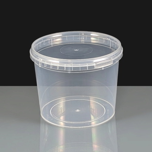 800ml Clear Round 122mm Diameter Tamperproof Container