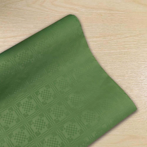 Green Damask Paper Banquet Roll - 1.2m x 25m