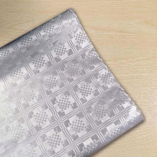 Silver Damask Paper Banquet Roll - 1.2m x 5m