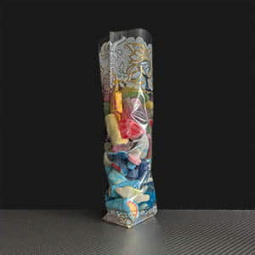 120mm x 275mm DENTELLE FLEURS Block Bottom Bags - Card Base