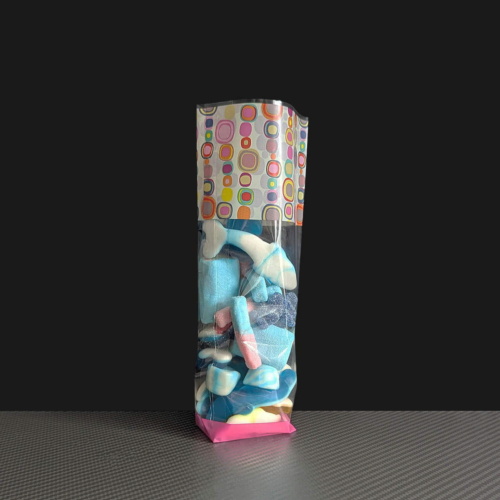100mm x 220mm POP ART Block Bottom Bags - Card Base | Sale