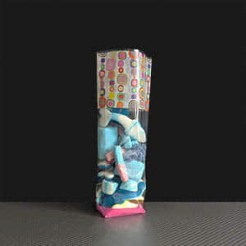 100mm x 220mm POP ART Block Bottom Bags - Card Base | Sale