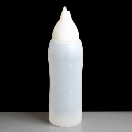 Araven 00556 750ml Non Drip Squeeze Sauce Bottle Translucent Nozzle