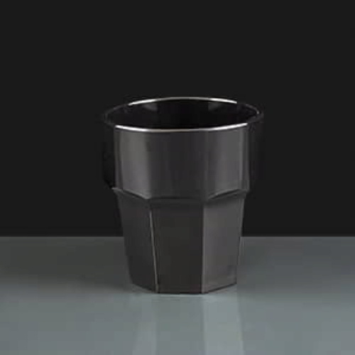 Black 9oz Remedy Rocks Plastic Glasses