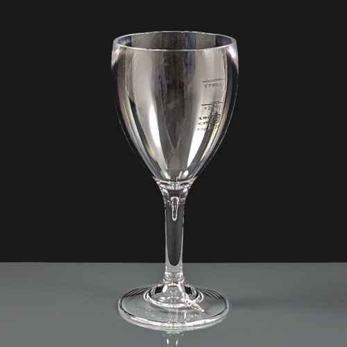 255ml Polycarbonate Wine Glasses CE Lined at 125 & 175ml