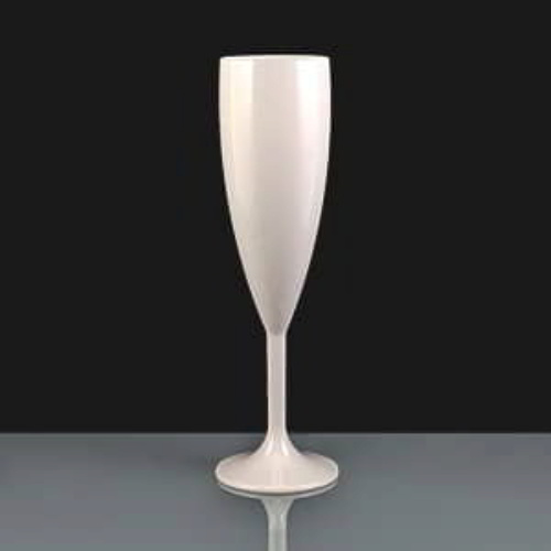 White Plastic Champagne Flutes