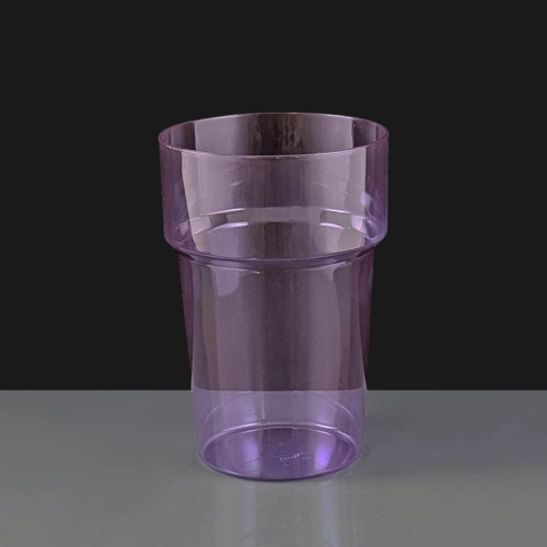 Purple Reusable Pint UV Plastic Glasses