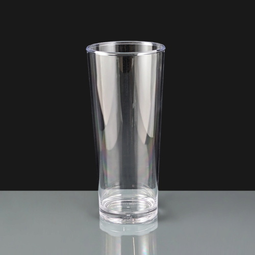 Polycarbonate Straight Plastic Pint Glass - Nucleated - CE Stamped