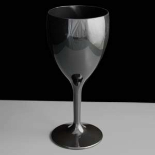Black Plastic Wine Glasses