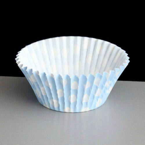 Baby Blue Polka Dot Cupcake Cases Pack of 180