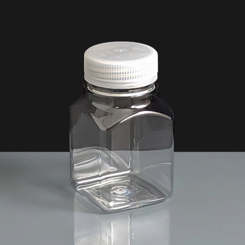 125ml Square PET Juice Bottle with T/E Cap - Box of 384