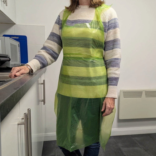 Disposable Green Polythene Aprons