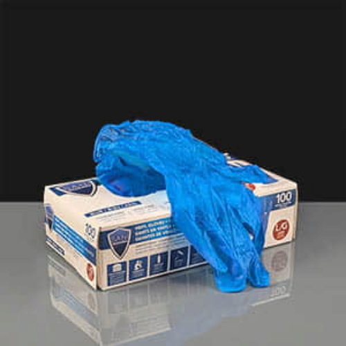 Large Blue Powder Free Vinyl Gloves 