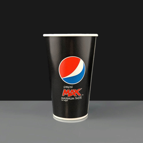 16oz Pepsi Max Cold Drink Paper Cup