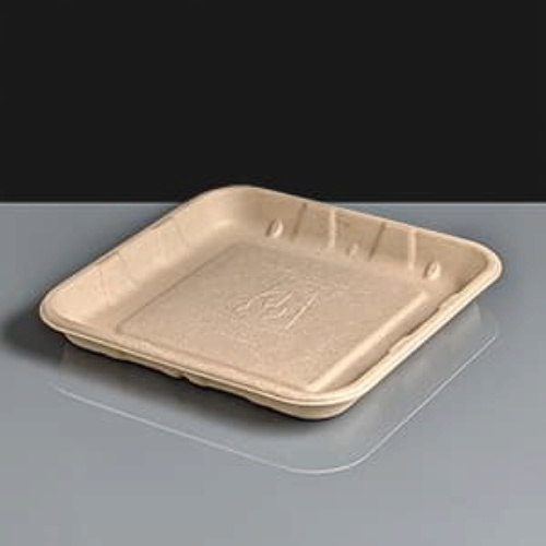 BioPak Natural Biocane Produce Tray 5x5 