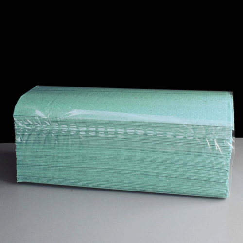 Single Ply Green Paper Hand Towels - C-Fold - 250 x 220mm