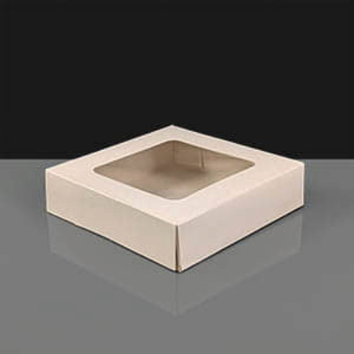 Windowed White Flan or Quiche Boxes 6x6x1.5