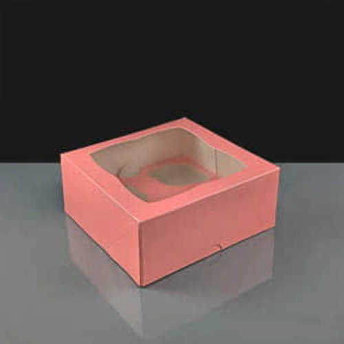 Pink Cupcake Boxes with 4 Holes