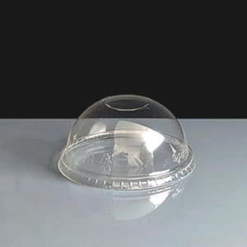 Domed Lid NO HOLE for Compostable PLA Cold Cups