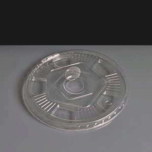 Flat Straw Slot Lid for Compostable PLA Cold Cups