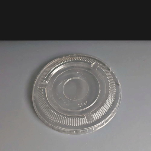 Flat NO HOLE Lid for Compostable PLA Cold Cups