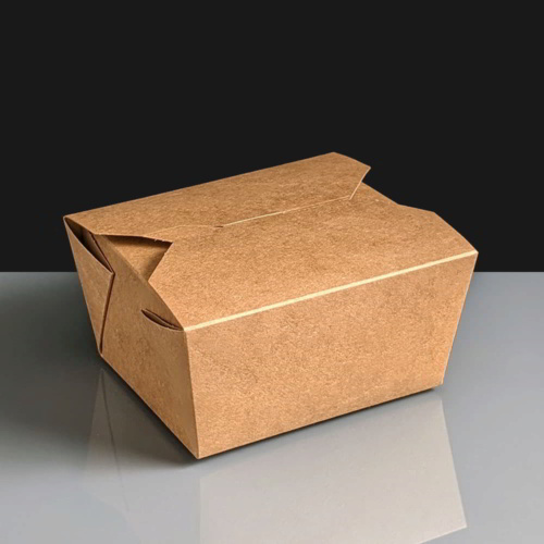 26oz Economy Leak-Proof Food Carton No.1 Brown - Box of 300