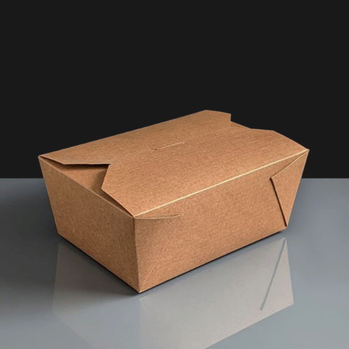 98oz Economy Leak-Proof Food Carton No.4 Brown - Box of 160