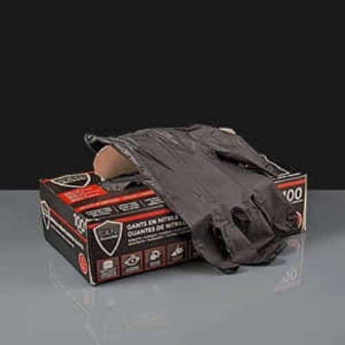 Black Gloves Powder Free Nitrile - Large