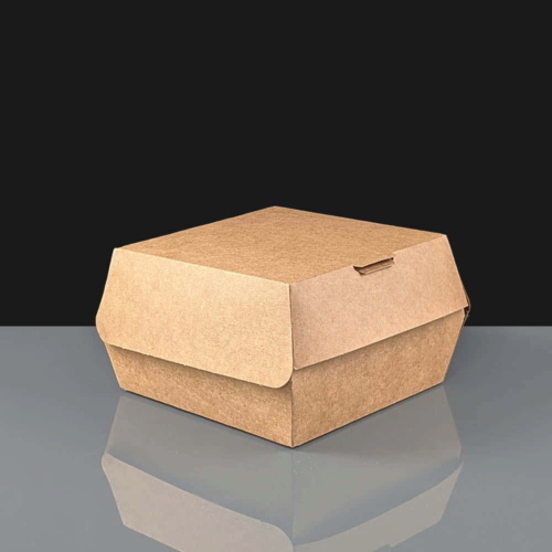 Large Biodegradable Kraft Clam Shell Burger Box
