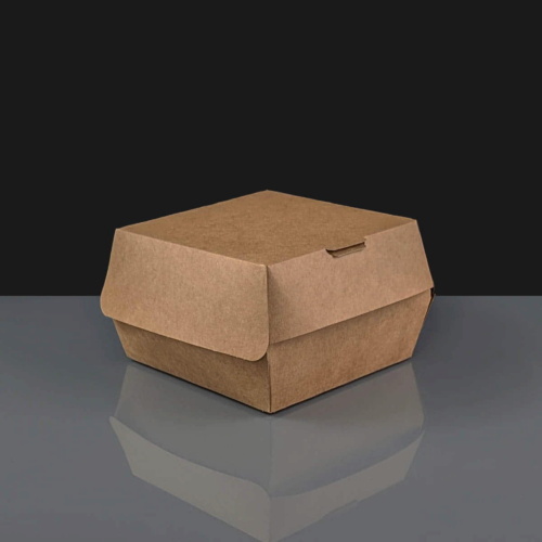 Large Biodegradable Kraft Clam Shell Burger Box