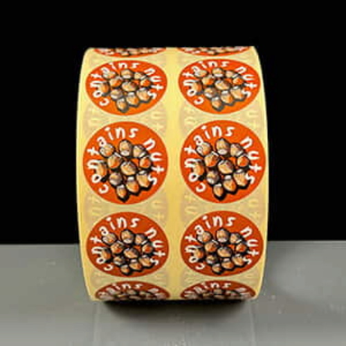 Contains Nuts Labels Pack of 2000