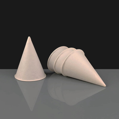 4oz Biodegradable White Water Cone