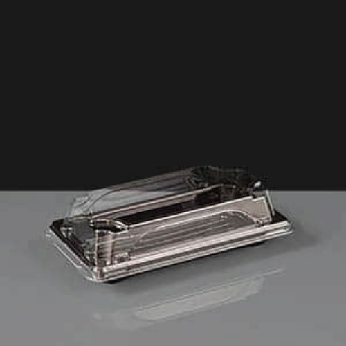 Small Black Sushi Tray and Clear Lid