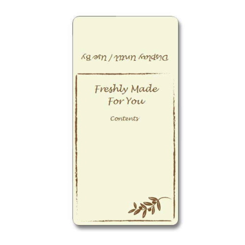 Custom Sandwich Wedge Label - FM4U Cream Background (Roll of 25)