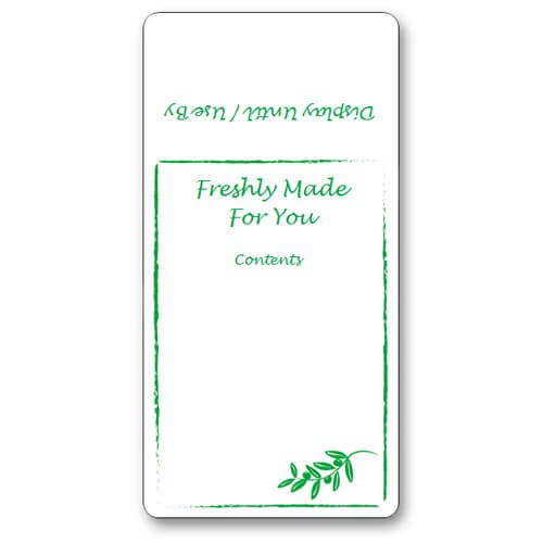 Custom Sandwich Wedge Label - FM4U White Background (Roll of 25)