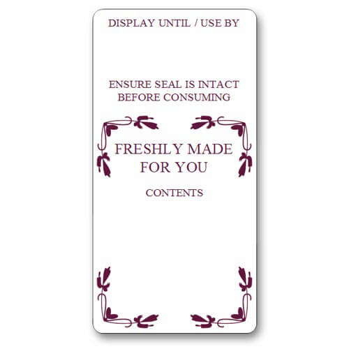 Custom Sandwich Wedge Label - FP Design (Roll of 25)