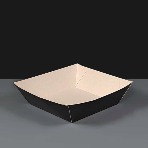 Black Shallow Open Burger Tray