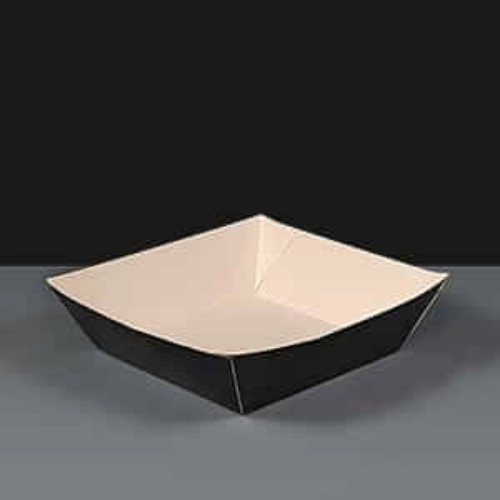 Black Shallow Open Burger Tray