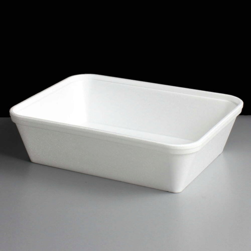 Dart FD26 740ml Rectangular White EPS Foam Container optional lid
