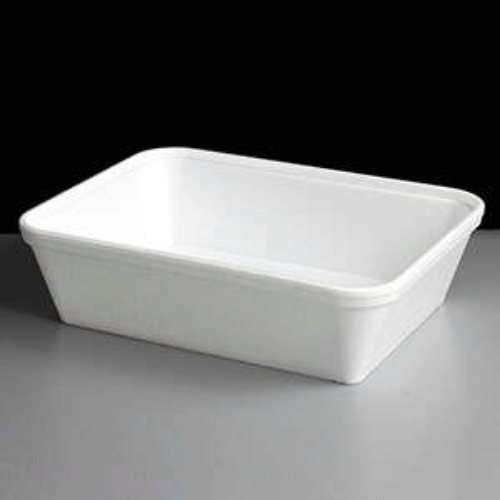 Dart FD26 740ml Rectangular White EPS Foam Container optional lid