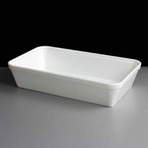 Dart FD34 970ml Rectangular White EPS Foam Container optional lid