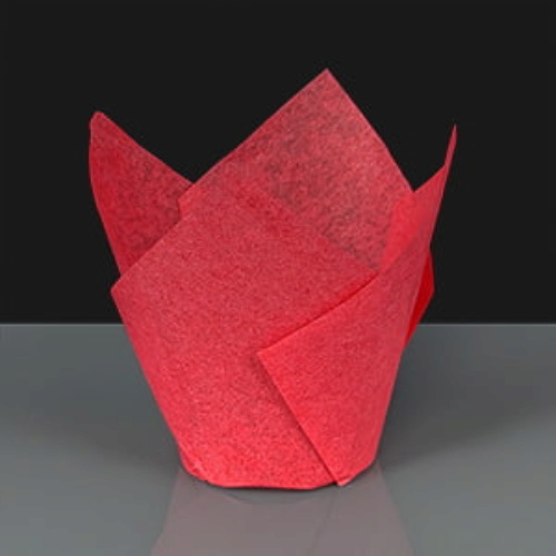 Red Tulip Muffin Cases 160mm