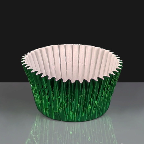 Green Metallic Cupcake Cases 51 x 38mm Pack of 500
