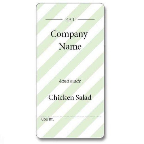 Custom Label - EAT Hand Made Green - 101x51mm (Roll of 25)