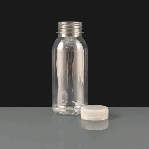 250ml Round Plastic rPET Juice Bottle with Tamper Evident Cap