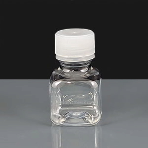 50ml Square rPET Plastic Bottle with Tamper Evident Cap